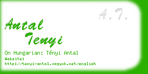 antal tenyi business card